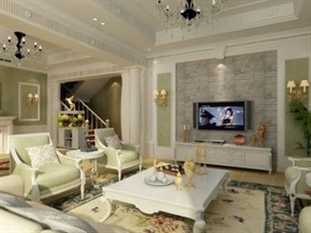 田园小别墅家居客厅效果图